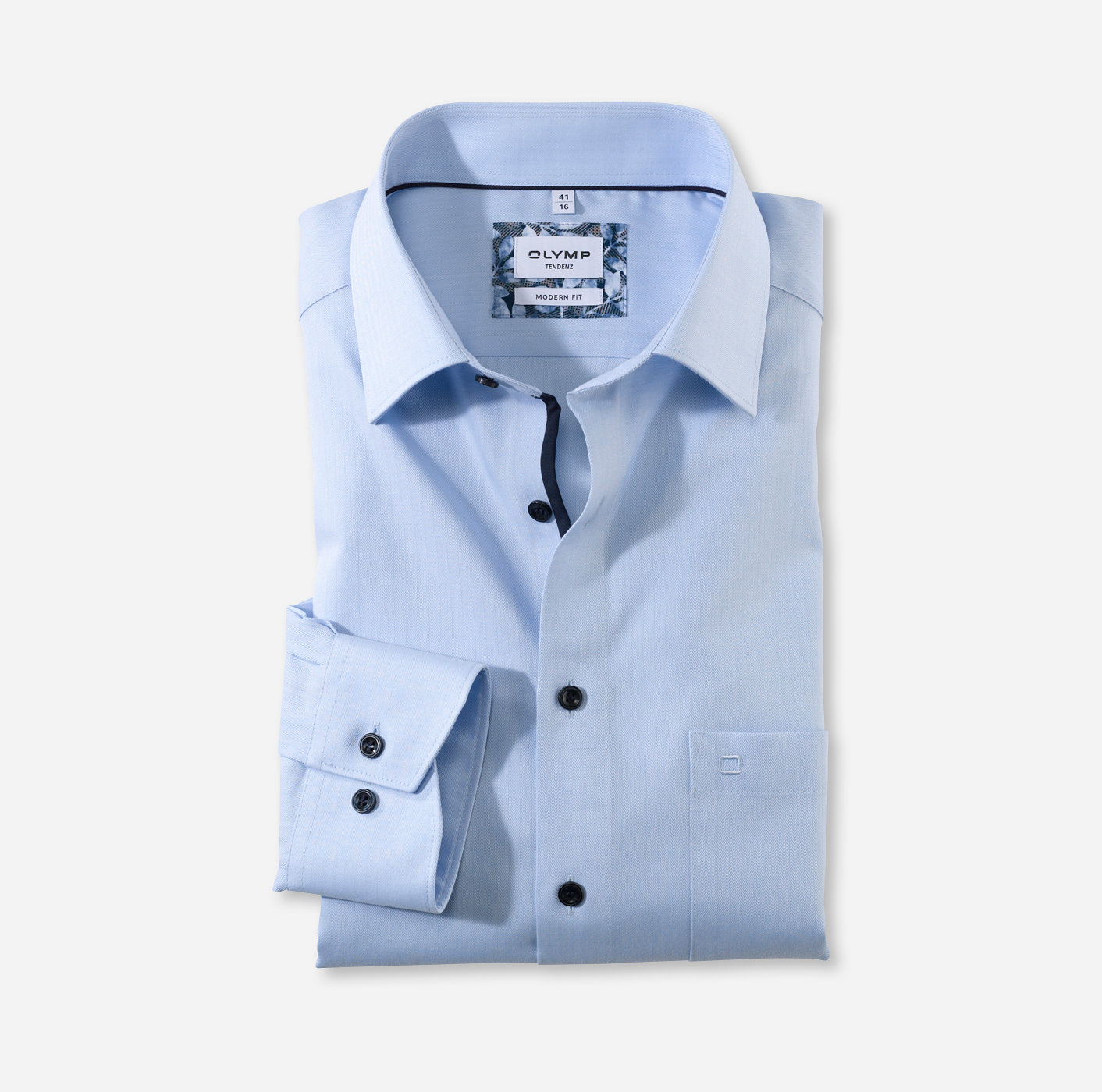 Zum supergünstigen Preis angeboten Businesshemd | modern Bleu New - fit, | OLYMP 86002411 Tendenz, Kent