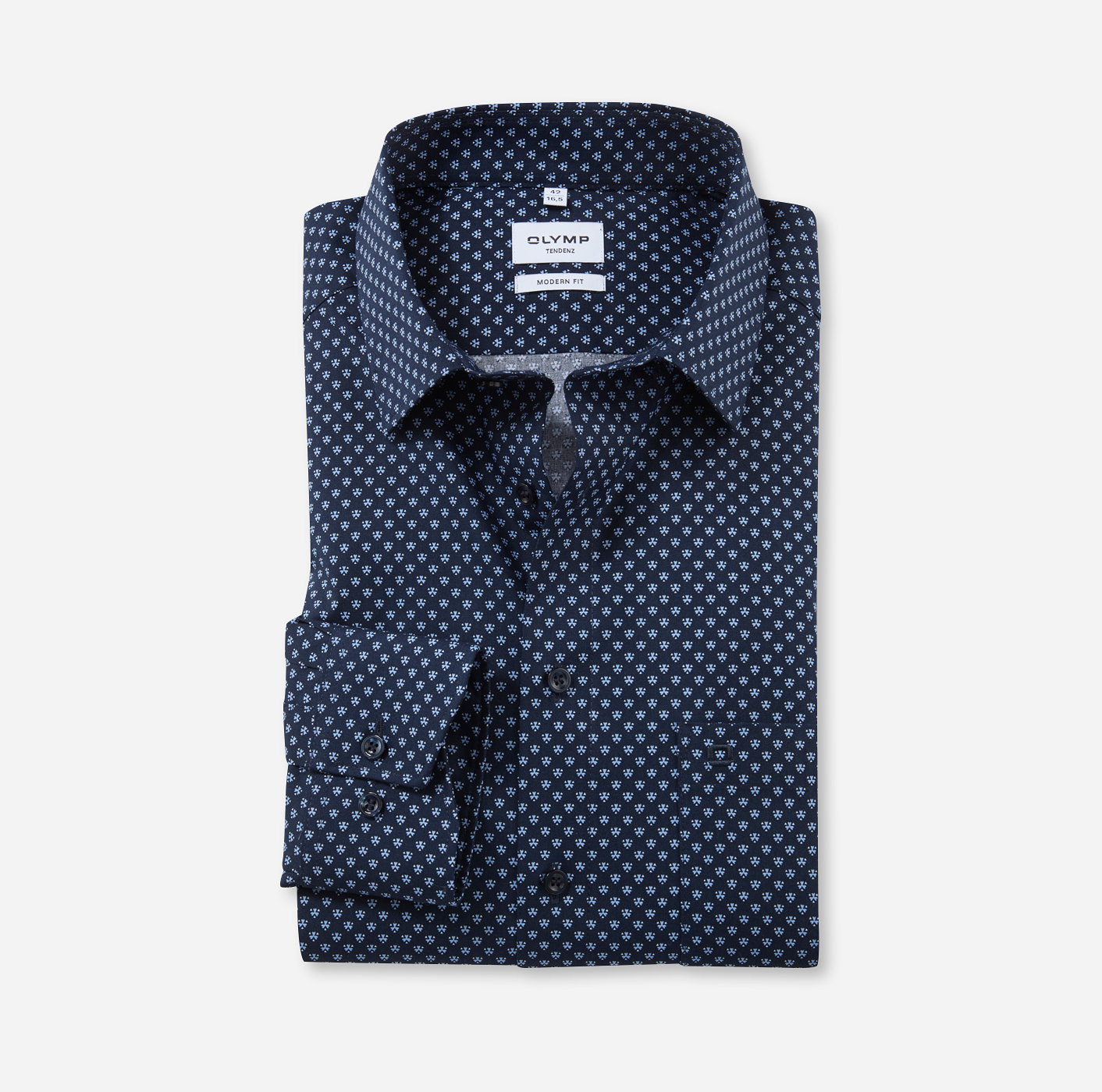 - Tendenz, modern New fit, | 86244411 Businesshemd Bleu OLYMP | Kent