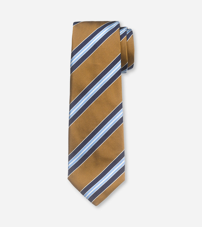 SIGNATURE Cravate, regular 7,5 cm, Caramel