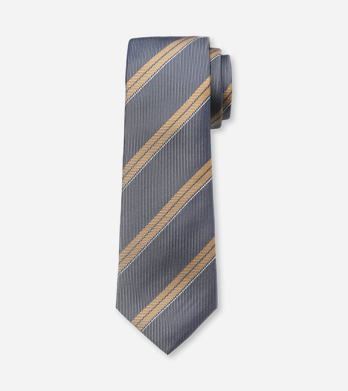 SIGNATURE Cravate, regular 7,5 cm, Bleu Nuit