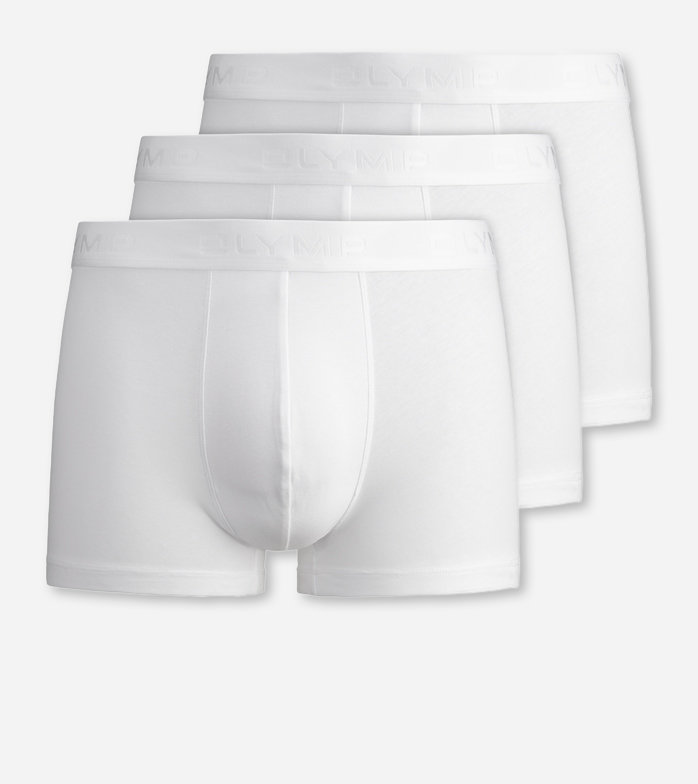 White Pack of three short boxer briefs